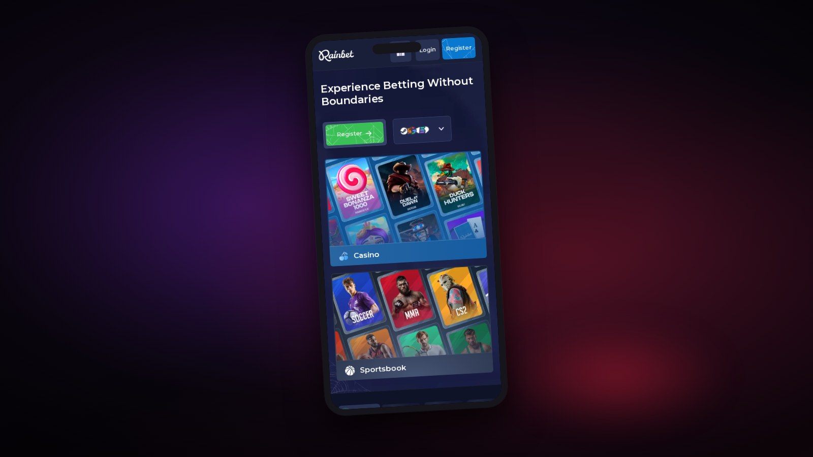 How do you register at Rainbet Casino?